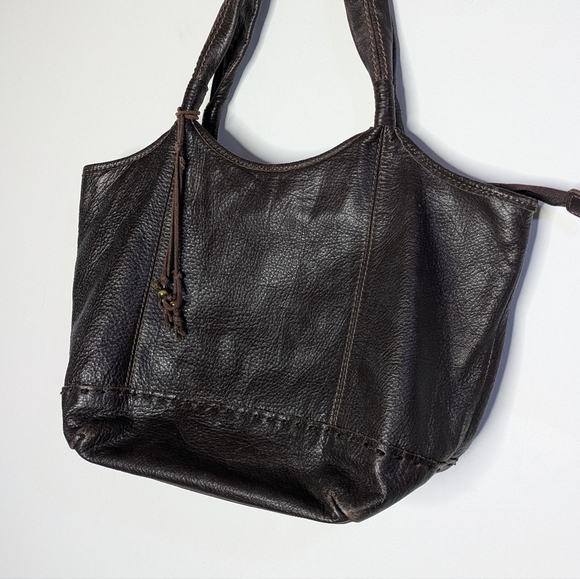 The Sak Brown Leather Hobo Shoulder Bag - Picture 2 of 13
